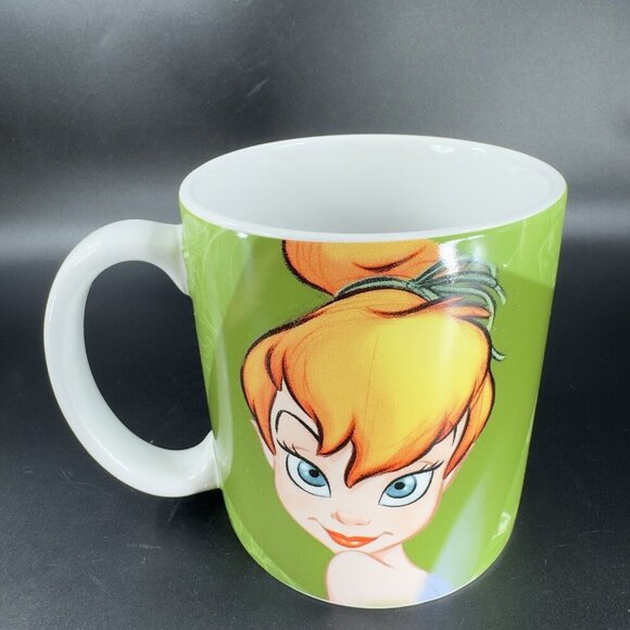 Disney Store Tinkerbell Large Coffee Mug Cup Ceramic Made In Thailand VTG - Picture 9 of 11